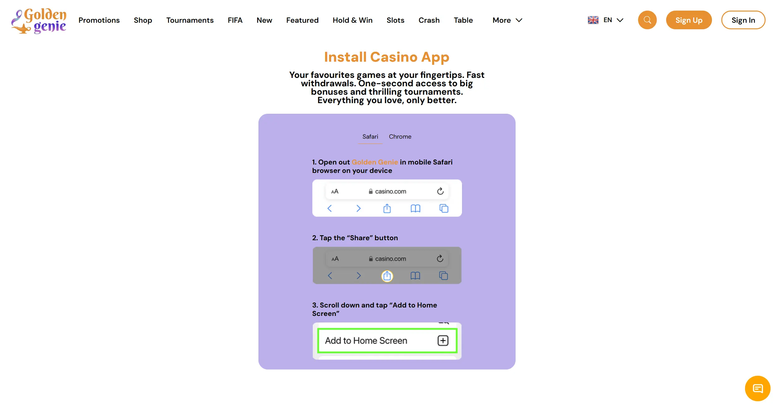 Golden Genie download on iOS